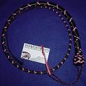 4ft Black and Pink 16 plait Signal whip with Box Pattern Knot